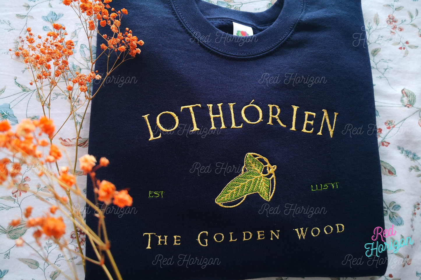 Lothlórien 🍂 – Sudadera bordada El bosque dorado
