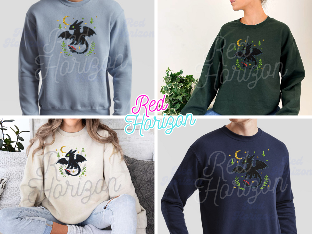 🚫(Cerrada) Sudadera bordada Toothless – Pre-Order Edición Especial
