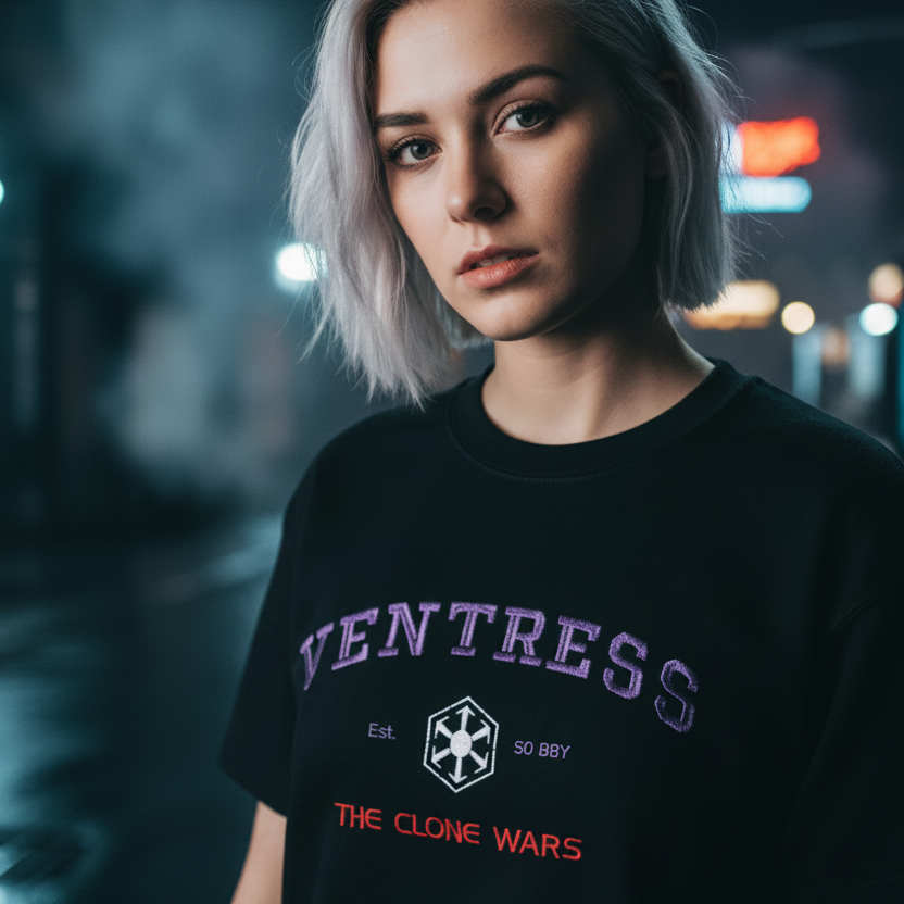 Camiseta Asajj Ventress – Bordado Star Wars The Clone Wars