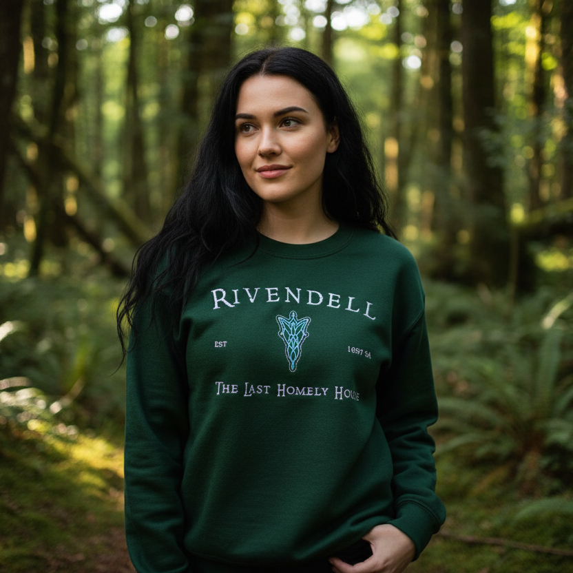 Rivendell 🍃– Sudadera bordada El último refugio