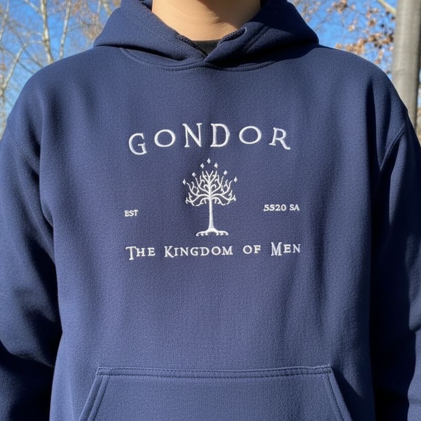 Gondor ⚔️ – Sudadera bordada inspirada en el Árbol Blanco