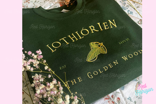 Lothlórien 🍂 – Sudadera bordada El bosque dorado
