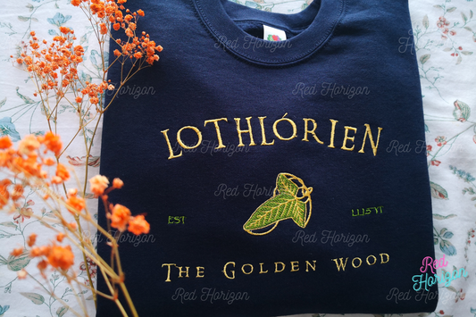Lothlórien 🍂 – Sudadera bordada El bosque dorado