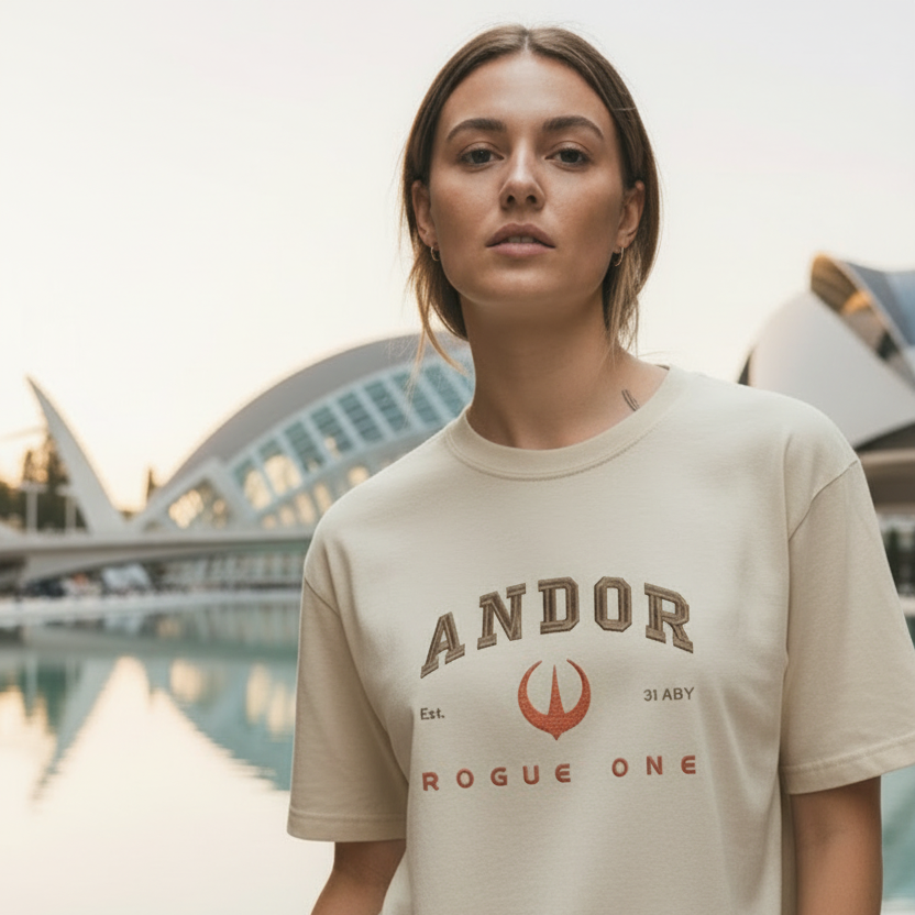 T-Shirt Cassian Andor – Star Wars Andor Stickerei