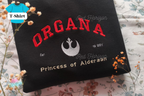 T-Shirt Leia Organa – Star Wars Stickerei