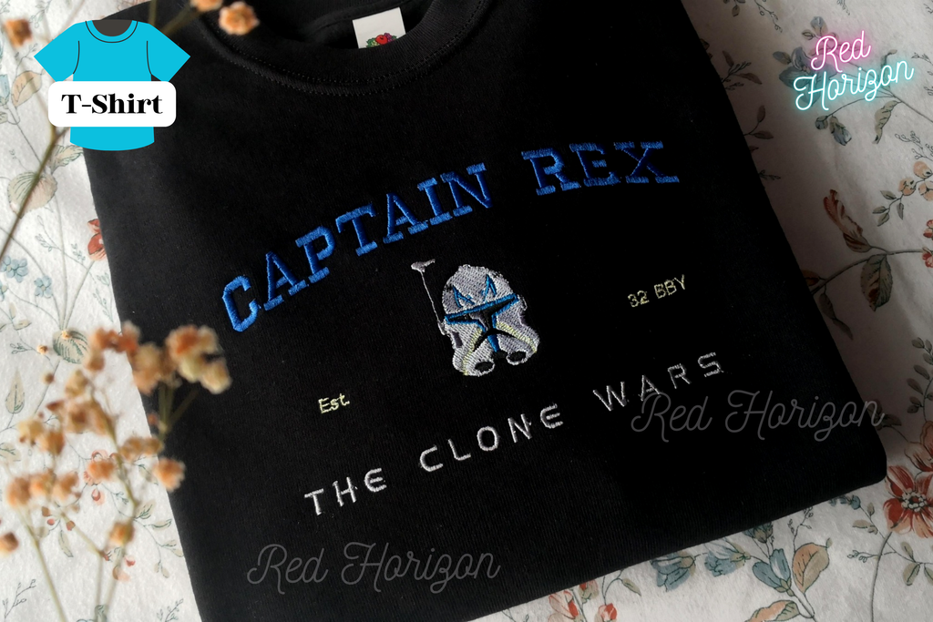 T-Shirt Captain Rex – Bestickter Star Wars The Clone Wars