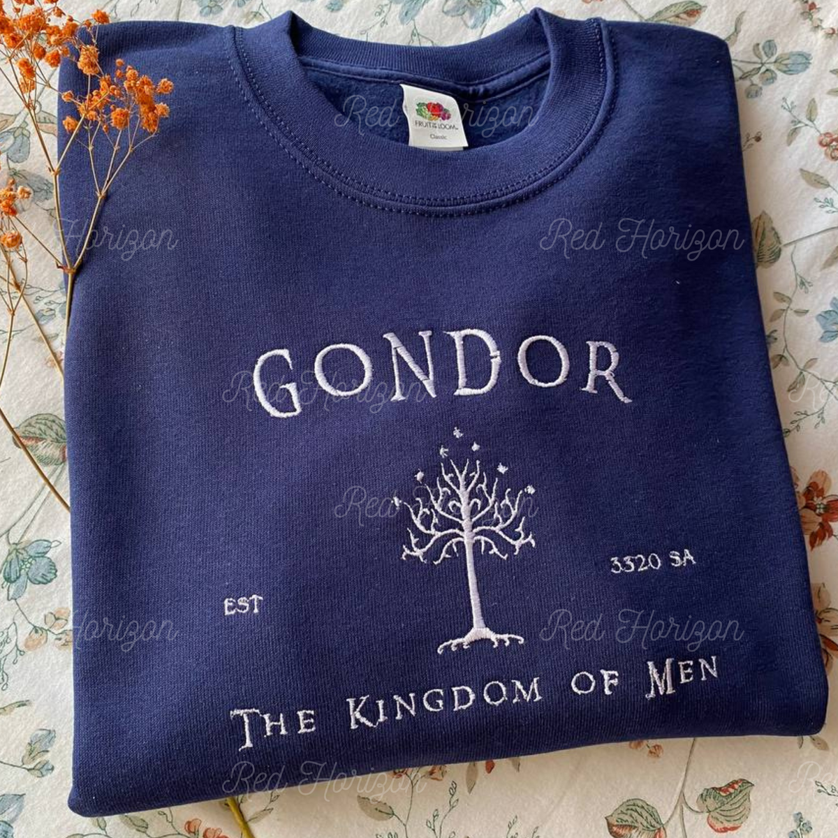Gondor ⚔️ – Sudadera bordada inspirada en el Árbol Blanco