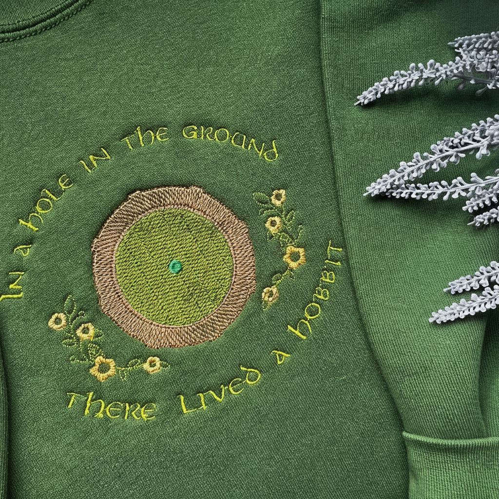 Hobbiton🌱 – Sudadera bordada inspirada en las casitas Hobbit