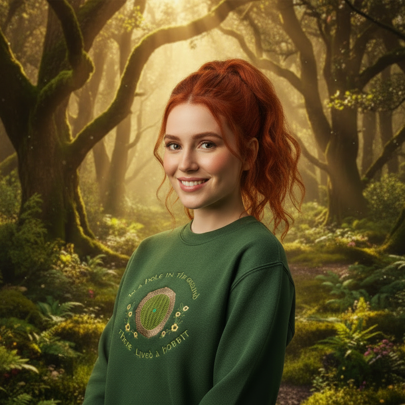 Hobbiton🌱 – Sudadera bordada inspirada en las casitas Hobbit