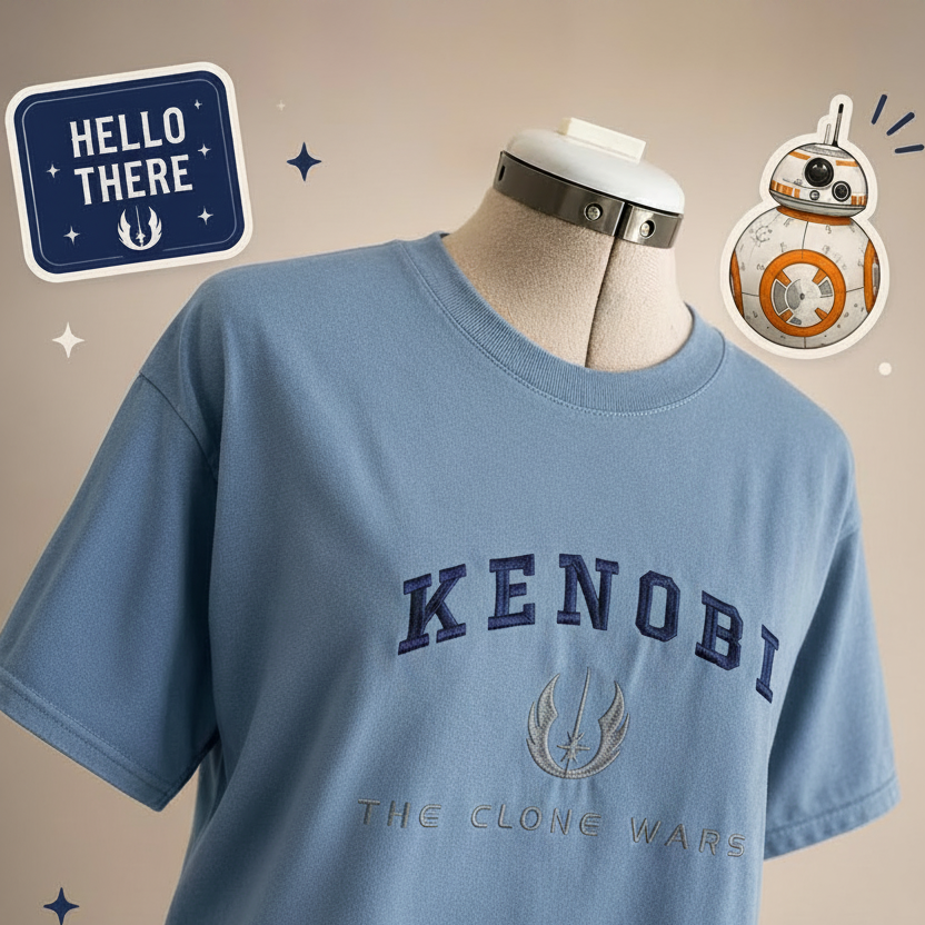 Obi-Wan Kenobi T-Shirt - Star Wars Embroidery