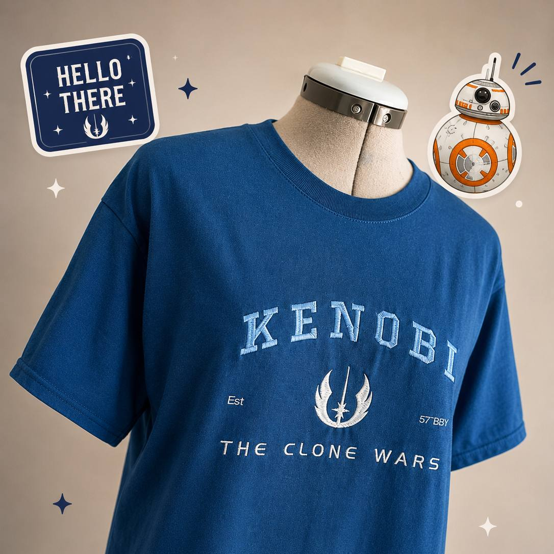 Obi-Wan Kenobi T-Shirt - Star Wars Embroidery