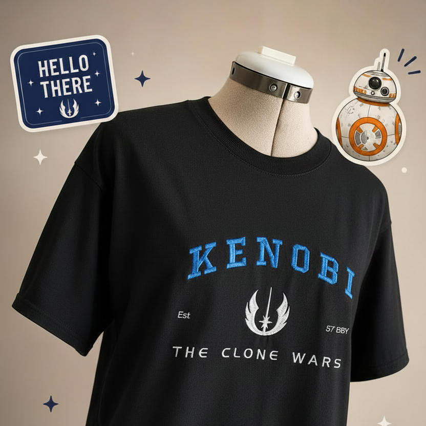Obi-Wan Kenobi T-Shirt - Star Wars Embroidery