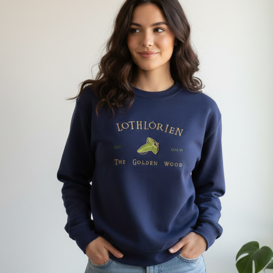 Lothlórien 🍂 – Sudadera bordada El bosque dorado