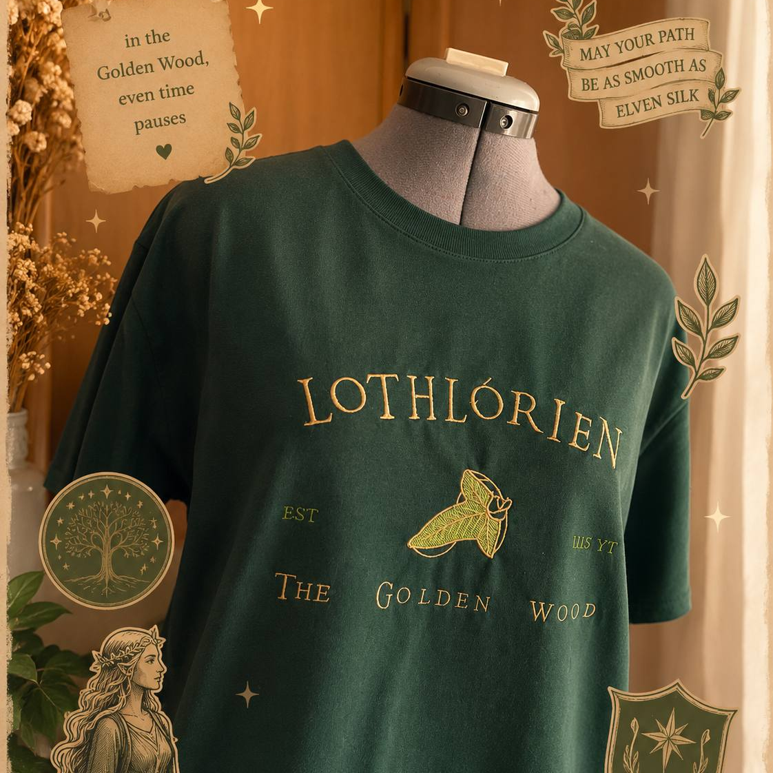 Lothlórien T-Shirt | Inspired by the golden forest