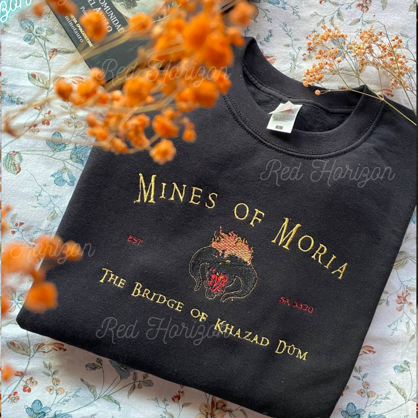 Minas de Moria 🔥– Sudadera bordada El Balrog de Khazad-dûm