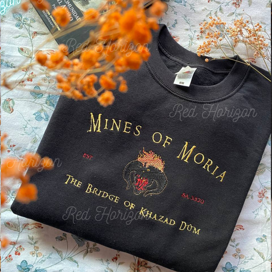 Minas de Moria 🔥– Sudadera bordada El Balrog de Khazad-dûm