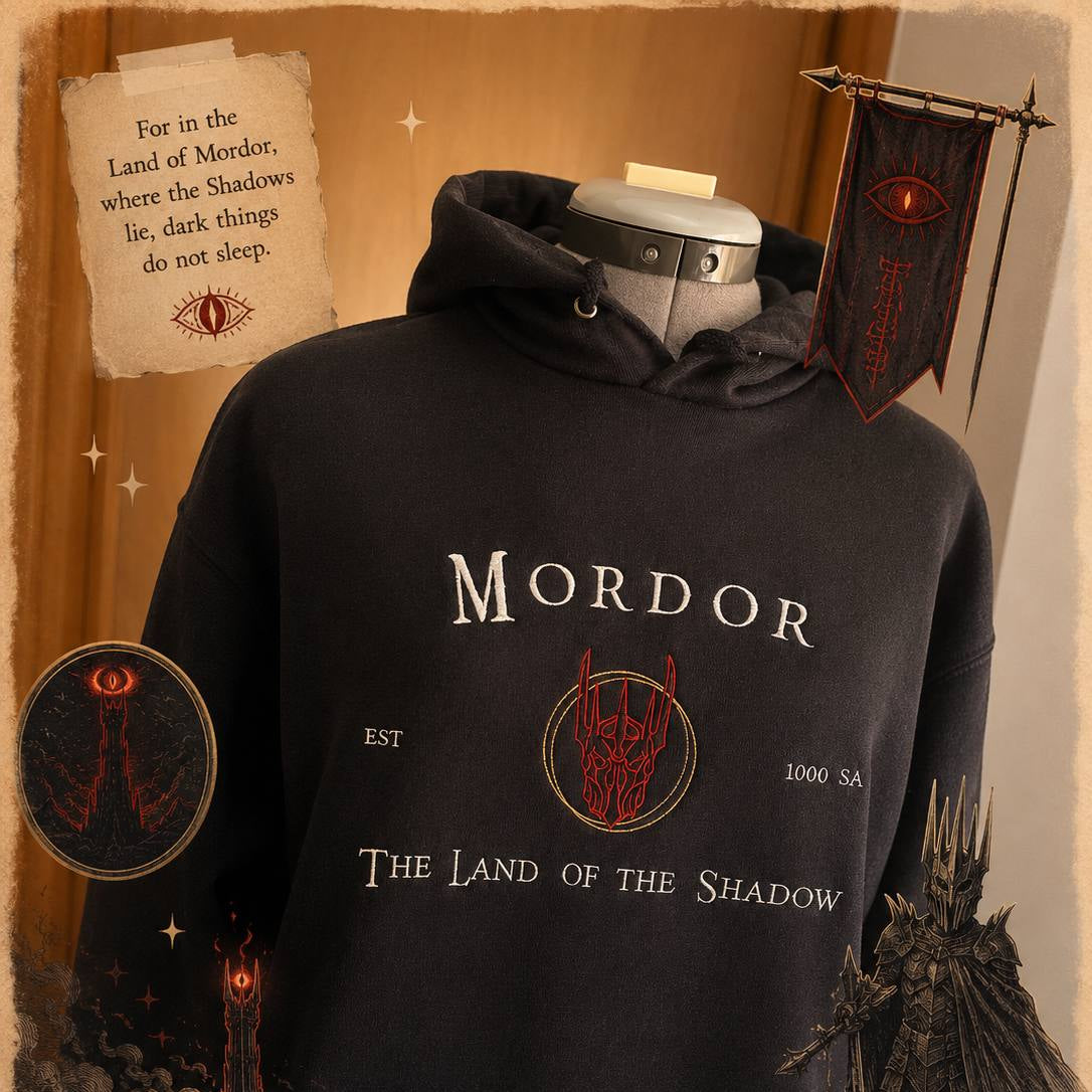 Mordor 🌋Sudadera bordada Tierra de sombras