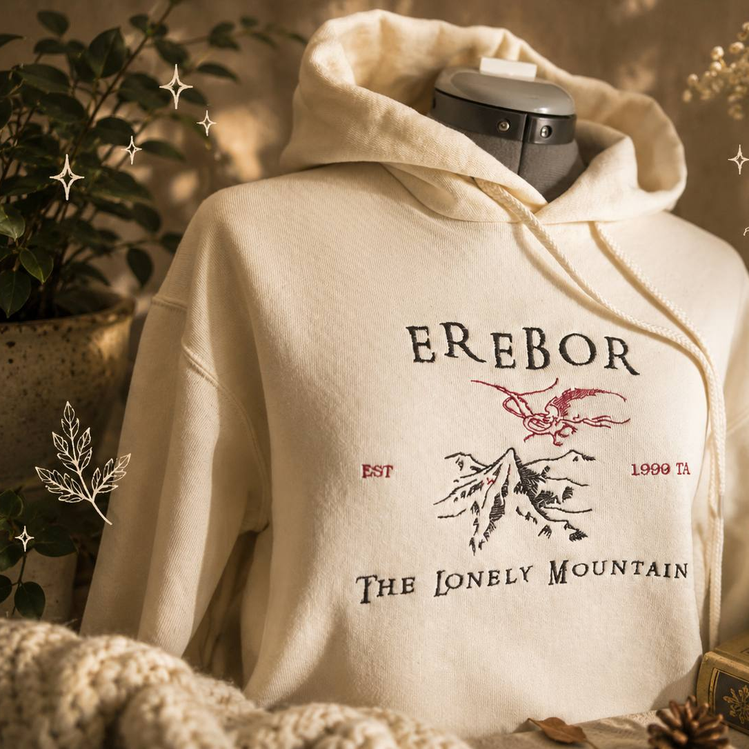 Erebor 🏔️– Sudadera bordada inspirada en Smaug y la Montaña Solitaria