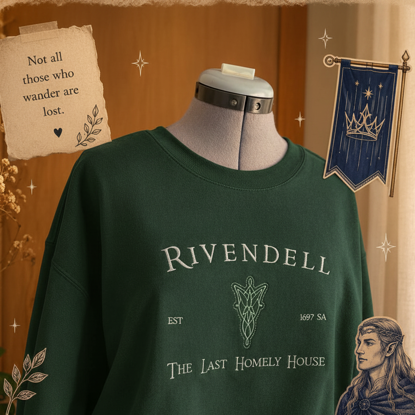 Rivendell 🍃– Sudadera bordada El último refugio