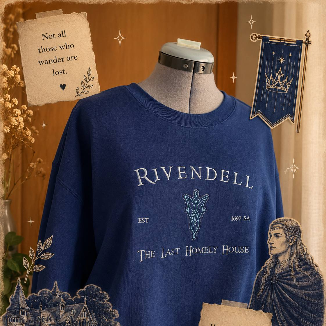 Rivendell 🍃– Sudadera bordada El último refugio