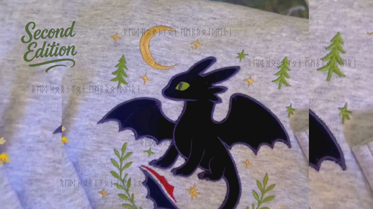 🐉 Toothless - Sudadera Bordada Edición Especial | Segunda Edición Pre-order