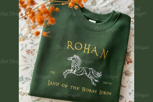 Rohan 🐴 – Sudadera bordada inspirada en los Rohirrim