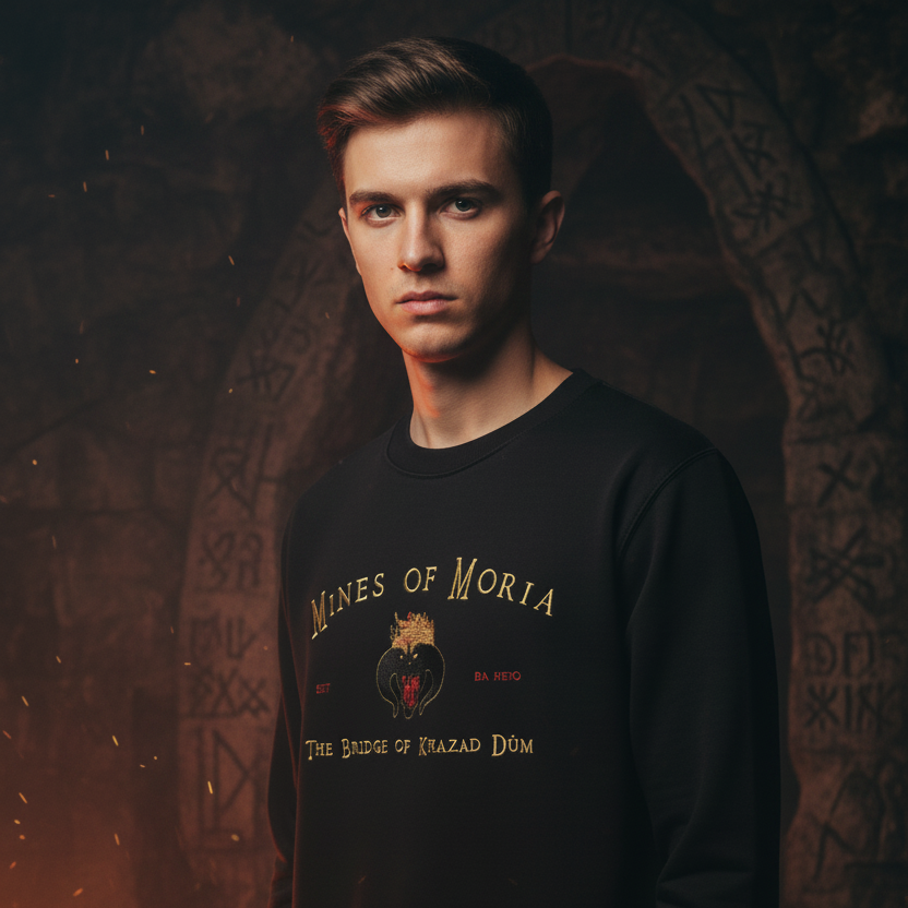 Minas de Moria 🔥– Sudadera bordada El Balrog de Khazad-dûm